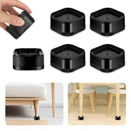 Furniture Risers 1 Inch Table Lifts Risers 4 Pack, Furniture Raisers Blocks Heavy Duty Leg Risers for Table Legs Dresser Desk Couch Chair Sofa, Square Stackable Bed Raisers Blocks Lift Height 1"