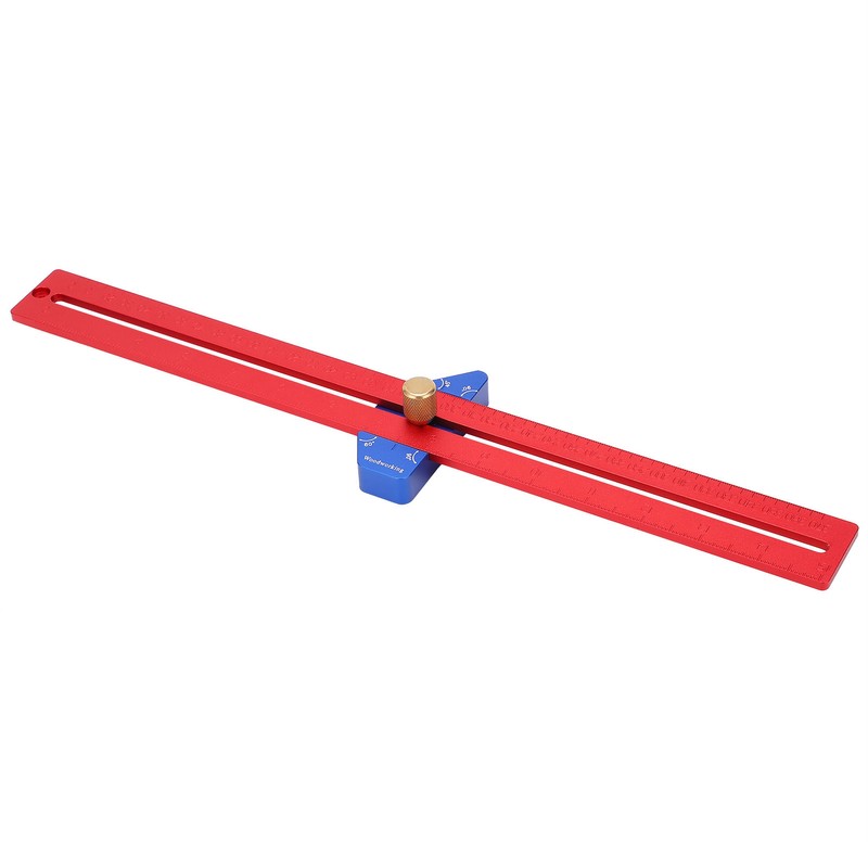 Woodworking T Square Ruler Aluminum Alloy Adjustable Angle Scriber Carpentry