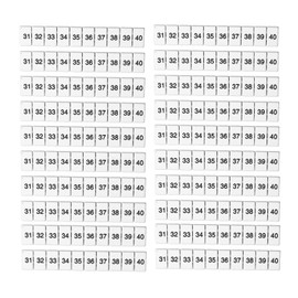 100Pcs Terminal Marker Strip Blocks Labels Marking Tags Mark Bar Heat Resistant Nylon ZB6 31‑40
