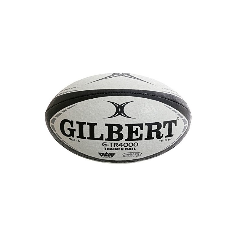 Gilbert G-TR4000 Trainer Rugby Ball (Black, Size 4)