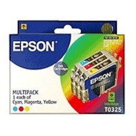 Epson Stylus printer original ink inkjet print cartridgeT0325 Cyan/Blue Magenta/Red Yellow ALL 3 COLOURS