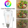 ASOKO ST64 Frosted Edison Vintage Light Bulbs, 6W LED (60W
