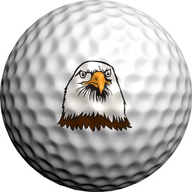 Golfdotz - Golf Ball Markers, Unique Golf Ball Stamps and Golf Ball Stickers for Marking Golf Balls, Durable Golf Ball Decals, Golf Accessories for Men and Women, Bald Eagle (32 Count)