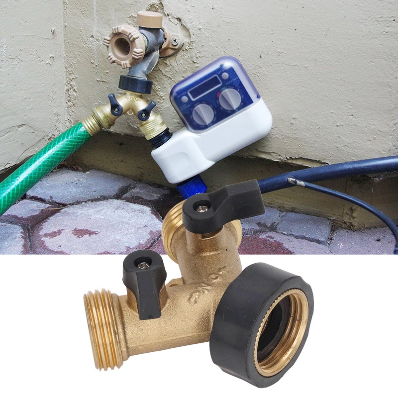 2 Way Ball Valve Durable Brass Plastic Valve Switch 3/4in