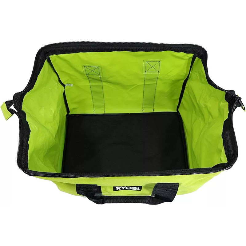 RYOBI Contractor Canvas Tool Bag Large Green Black Soft Side