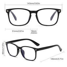 2 Pcs Blue Light Glasses - Blue Light Blocking Glasses for Men & Women - Anti-Blue Light Glasses - Fake Glasses for Computer & Screen Use