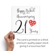 Hunts England - 21st Wedding Anniversary Card - Happy Nickel