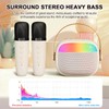 KALLORY Máquina de Karaoke, Wireless Karaoke Speaker con Luces LED，4