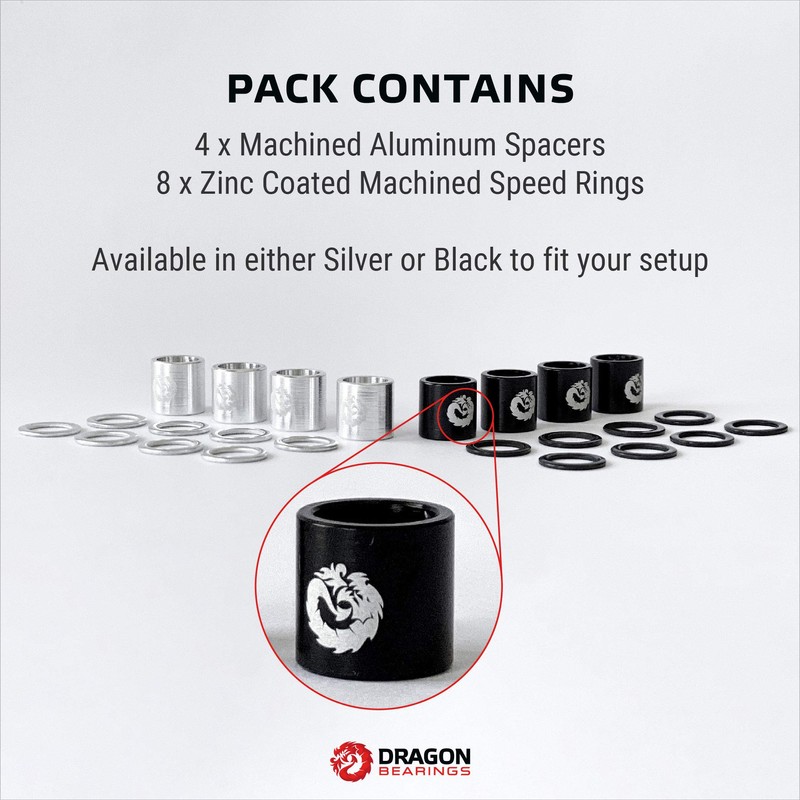 Fireball Dragon Spacers and Washers for Skateboards and Longboards