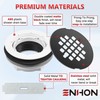Enhon 4-1/4" OD Shower Drain Assembly, Snap in Shower Base