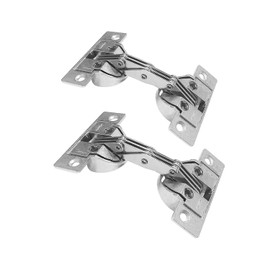 LIKERAINY Opening Angle 135 Degree Mitred Flap Lid Hinge with 35mm Cup for Furniture Cabinet Chamfered Door with 45° Nickel-Plated Special Hinges for Cupboard Wardrobe Pack of 2