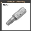 sourcing map 10pcs Square Head Screwdriver Bits 1/4" Hex Shank