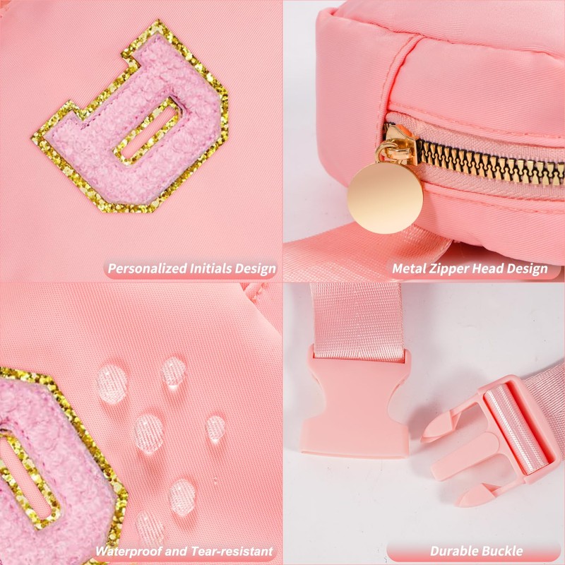 Uygafly Mini Fanny Pack for Little Girls,Gifts for Girl, Peach,