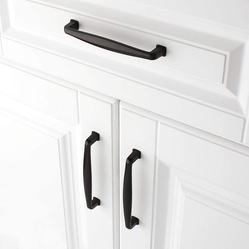 KOOFIZO 10 Pack 5 Inch Black Kitchen Cabinet Pulls Matte