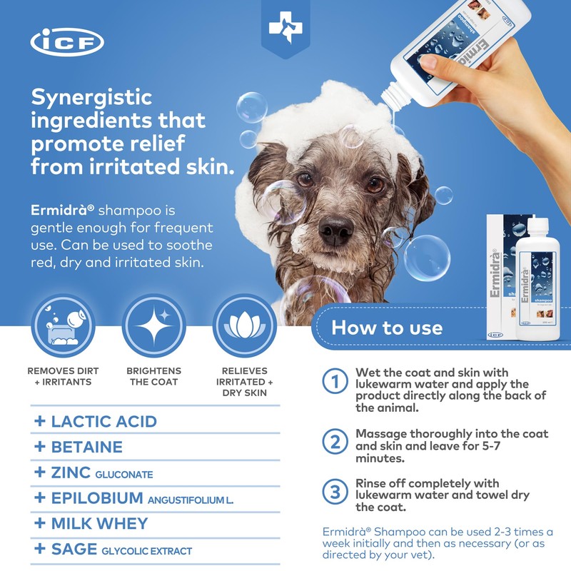 ICF | Ermidra Dog Shampoo For Itchy Skin Relief |