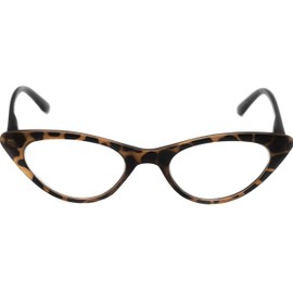 IB The Cat's Meow Colorful Ladies Cat Eye Reading Glasses, Full Frame Readers, 1950s Vintage Reading Glasses for Women + 3.00 Tortoise (Microfiber Cleaning Carrying Pouch Included)