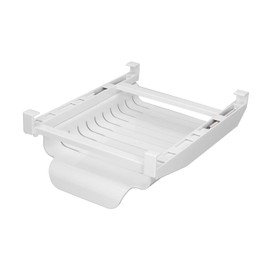 Organizer For Fridge Freezer Refrigerator, Fridge Bag Hanger Hanging Zip Bag Pull Out Refrigerator Drawer Refrigerator Storage Rack Sealed Bag Telescopic Track Storage Bracket White
