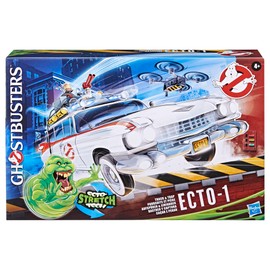 Ghostbusters Track & Trap Ecto-1 Toy Vehicle with Fright Features Ecto-Stretch Tech Slimer Accessory, Compatible with 5-Inch Toys, 4+