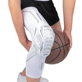 Yoowish Sport Knee Pads,Breathable,Lightweight,Sweatproof Nylon Anti-collision Guard Protective Gear (M, White)