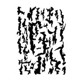 Acid Tactical® 3 Pack - 9x14" Tree Bark, Maple Leaf, Tiger Stripe Camo, Vinyl Airbrush Spray Paint Stencils - Duracoat Cerakote Gun