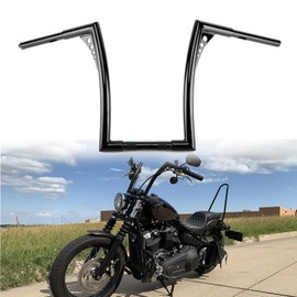TIGERSGATE 14 Inch Sportster Dyna Ape Hangers Softail Handlebar 1.25 inch Z bar for Harley 1995-Up Road King 1998-2013 Road Glide（Black）