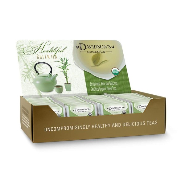 Davidson's Organics, Lemon Ginseng Green, 100-count Individually Wrapped Tea Bags