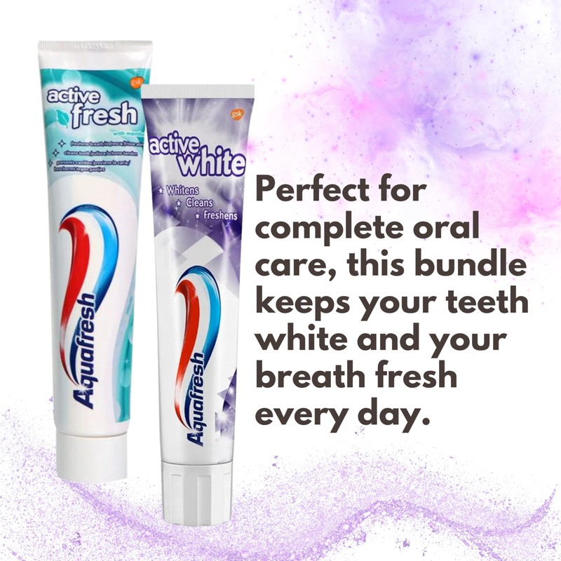 Home & Hatch Toothpaste Bundle: Includes 2 Packs of Aquafresh