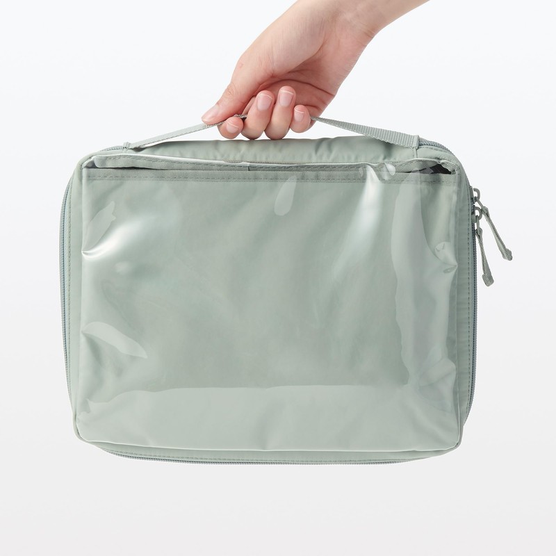 MuJI Pocket Selectable Collection Case A5 Wide Moss Green Approx.