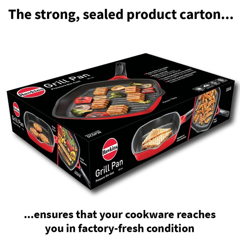 HAWKINS 30 cm Grill Pan, Non Stick Die Cast Grilling