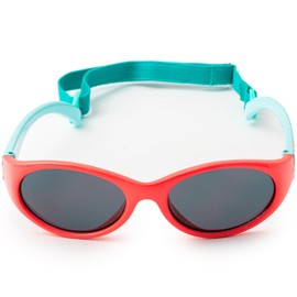 Kiddus Sunglasses for Kids Toddler Girls Boys Age 2-4 Years UV400 Sun Filter CAT3 Rubber BPA Free Adjustable Removable Strap, 18