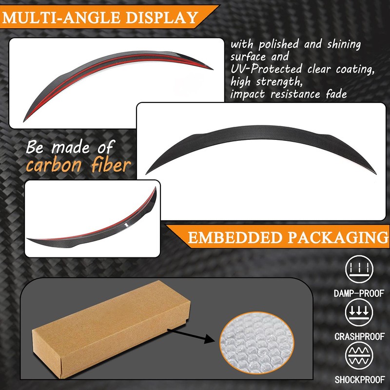 MCARCAR KIT Carbon Fiber Trunk Spoiler for Benz A205 C43