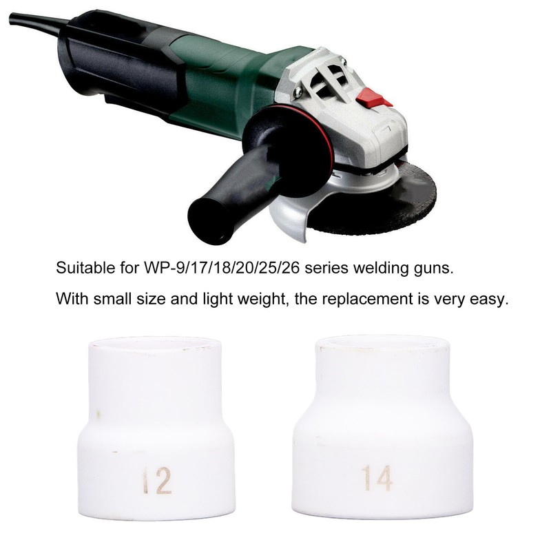 2Pcs TIG Welding Cup 12#/14# Ceramic Nozzle Accessory Set Kit