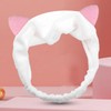 Cute Microfiber Cat Ear Face Wash Headband Headband 8ea
