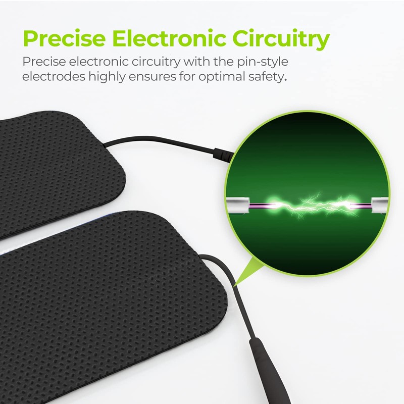 AUVON TENS Unit Pads 2"X4" 10 Pcs, 3rd Gen Latex-Free