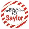 Kiwi Gifts This is a Special Gift for Saylor - 3 Pack Circle Stickers 3 Inch - Christmas