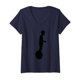 Womens Funny Monowheel Design For Men Women Electric Unicycle EUC V-Neck T-Shirt