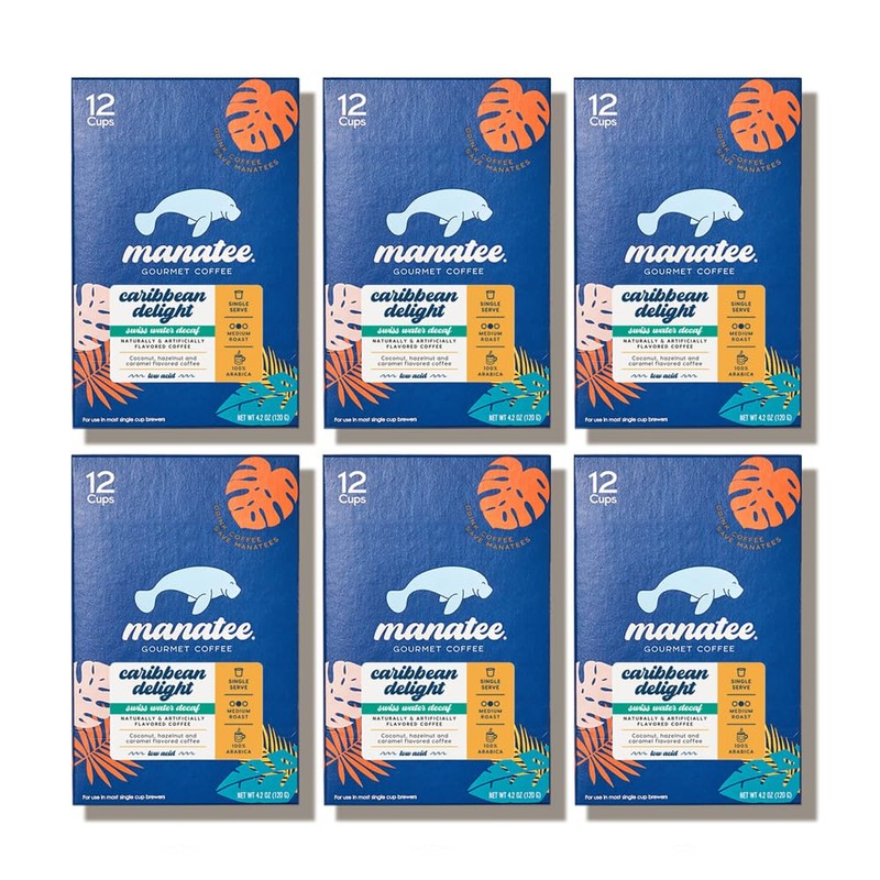Manatee Coffee Gourmet Single Serve Coffee Pods for Keurig K-Cup