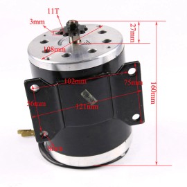 36V 500W Brush Electric Motor kit Controller Sprocket ATV Go kart Scooter E-BIKE