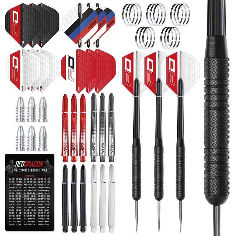 RED DRAGON Ultimate 50 Piece Darts and Accessory Set -