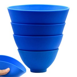 TopHomer 2PCS Flexible Rubber Mixing Bowl, 9 * 5CM Dental Alginate Plaster Mixing Bowl, Lightweight Reusable Flexible Not Sticky Bowls Dental Accessory