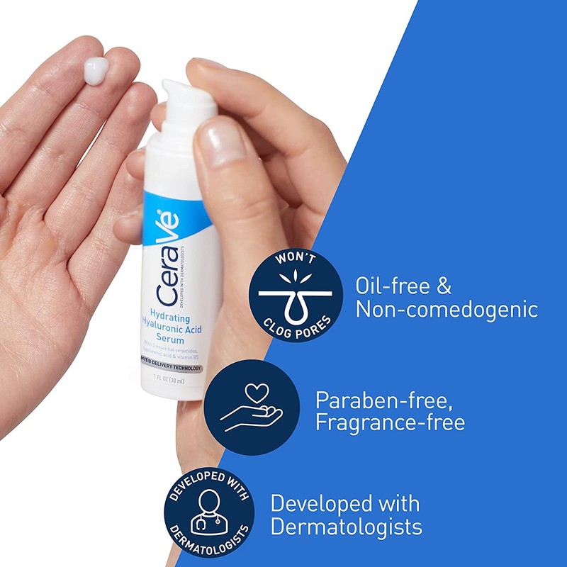 CeraVe Hydrating Hyaluronic Acid & Moisturizing Serum with Vitamin B5