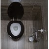 Dalton Wooden Elongated Soft Close Toilet Seat, Black, Quick Release,