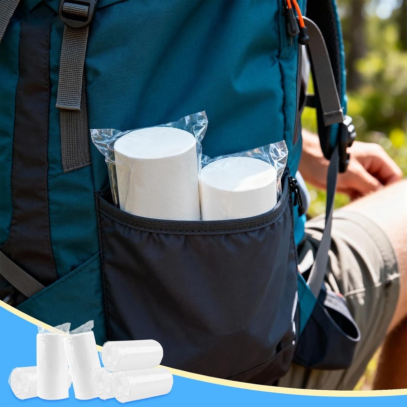 12 Rolls Travel Toilet Tissue Coreless Portable Toilet Tissue -