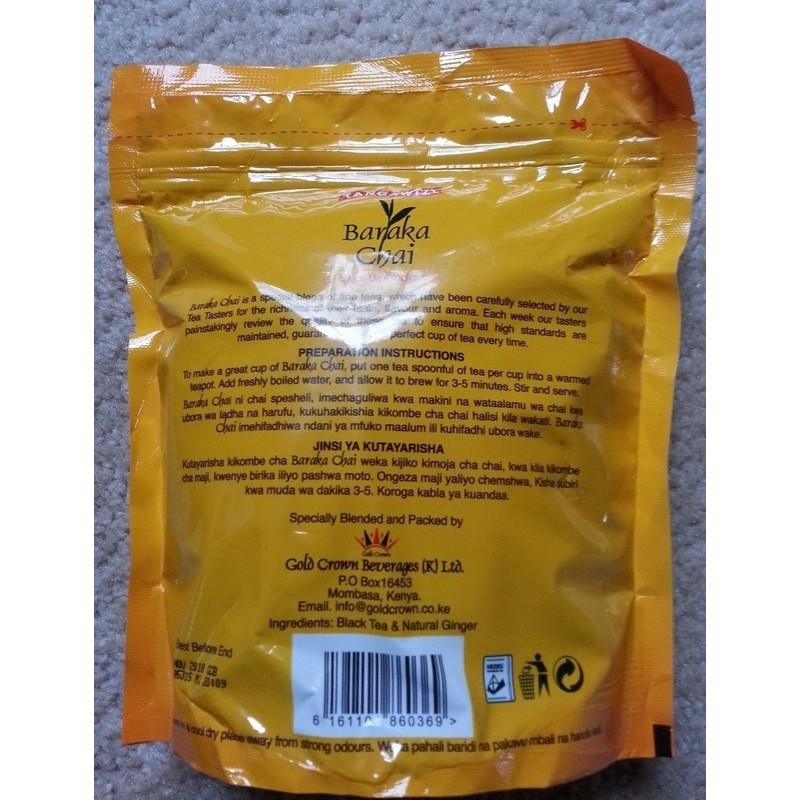 JACKIELYNA'S Pure Kenyan Baraka Tangawizi (Ginger) Chai Tea Leaves Powder-