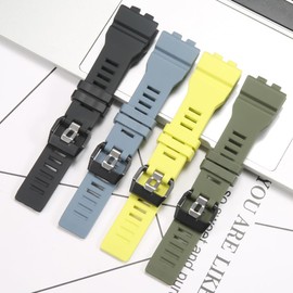 Resin Watch Strap Compatible with Casio GBA-800 Men's GBD800 Watch Strap Sport Waterproof Rubber Replacement Watch Accessories, Resin, No Gemstone