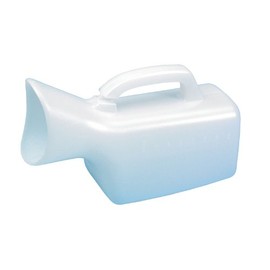 HOMECRAFT Economy Female Urinal, Urination Device for Girls and Women, Anatomically Designed for Standing Lying or Sitting, Integrated Handle, Clear Plastic, 800ml Capacity