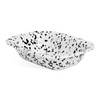 JAYOGLA Speckled Enamel Pie Dish, 24cm, White with Black Splatter