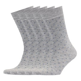 VRD SOCKS Men’s Dress Socks, Mid Calf Socks for Men, Dotted Design, Crew Socks for Men Shoe Size 8-13 (Pacific Grey, 5-Pairs)