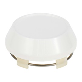 A ABSOPRO 1pc Universal Wheel Center Hub Cap Durable 60mm 2.36" Outside Diameter Vehicle Hub Covers for SUV Truck Automotive Plastic White