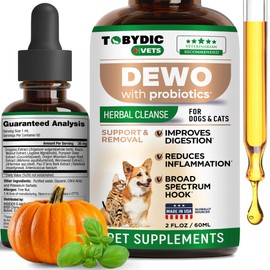 Cats & Dogs Natural Broad Spectrum Intestinal Defense & Digestive Liquid Herbal Support - Promotes Gut Health - Supplement Drops Made in USA(Herbal Cleanse 2 oz)